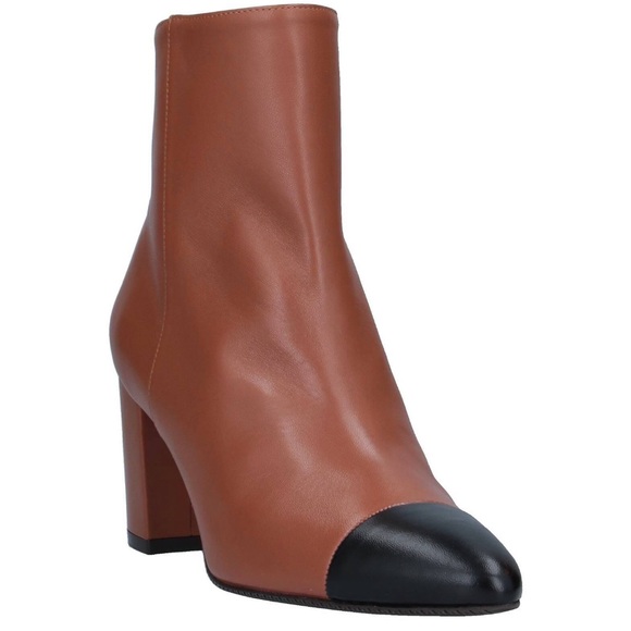 Brand New Stuart Weitzman Milla 60 Leather Bootie in Dark Tan - Picture 4 of 14